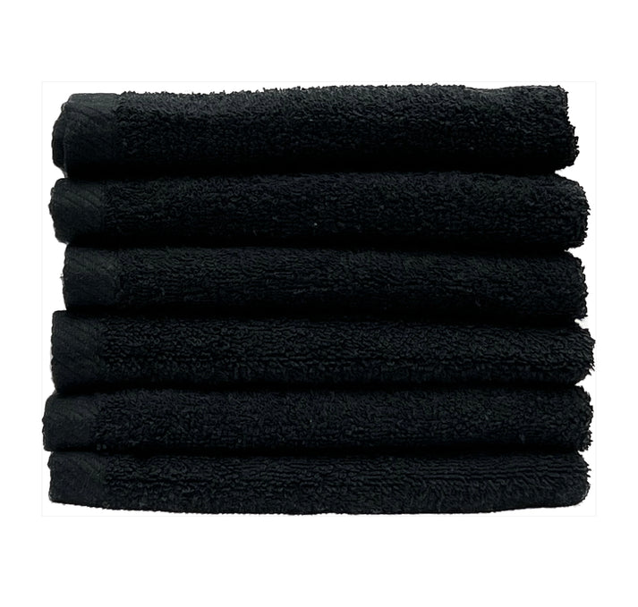 ProTex Luxe3 Towels - 100% Premium Ring Spun Cotton - 16" x 29", 3.0 lb/dz Black