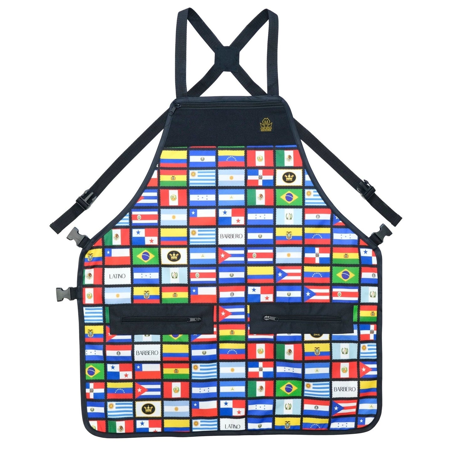 barbero latino barber apron - barber aprons - barber apron - barber apron for men-apron for barber - chemical proof aprons- hair cutting aprons- hair stylist apron - professional barber apron - barber strong aprons-king midas aprons -barber aprons for sale -barber apron black