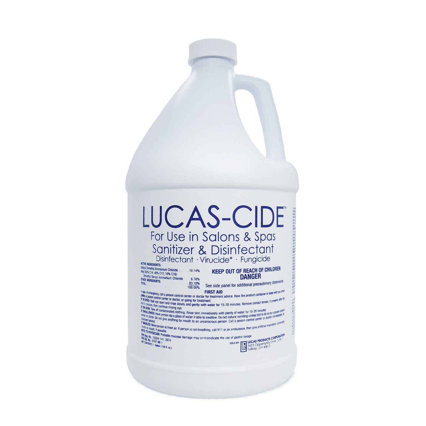 Lucas-Cide Sanitizer & Disinfectant Concentrate Blue Edition