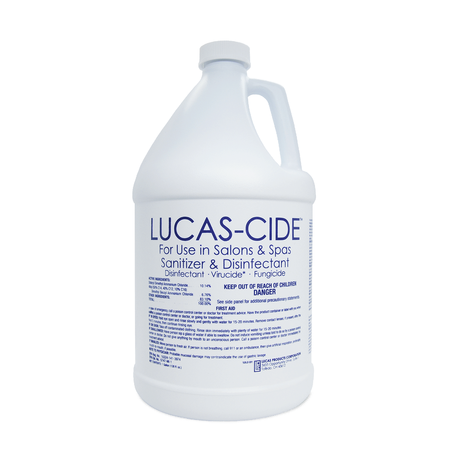 Lucas-Cide Sanitizer & Disinfectant Concentrate Blue Edition