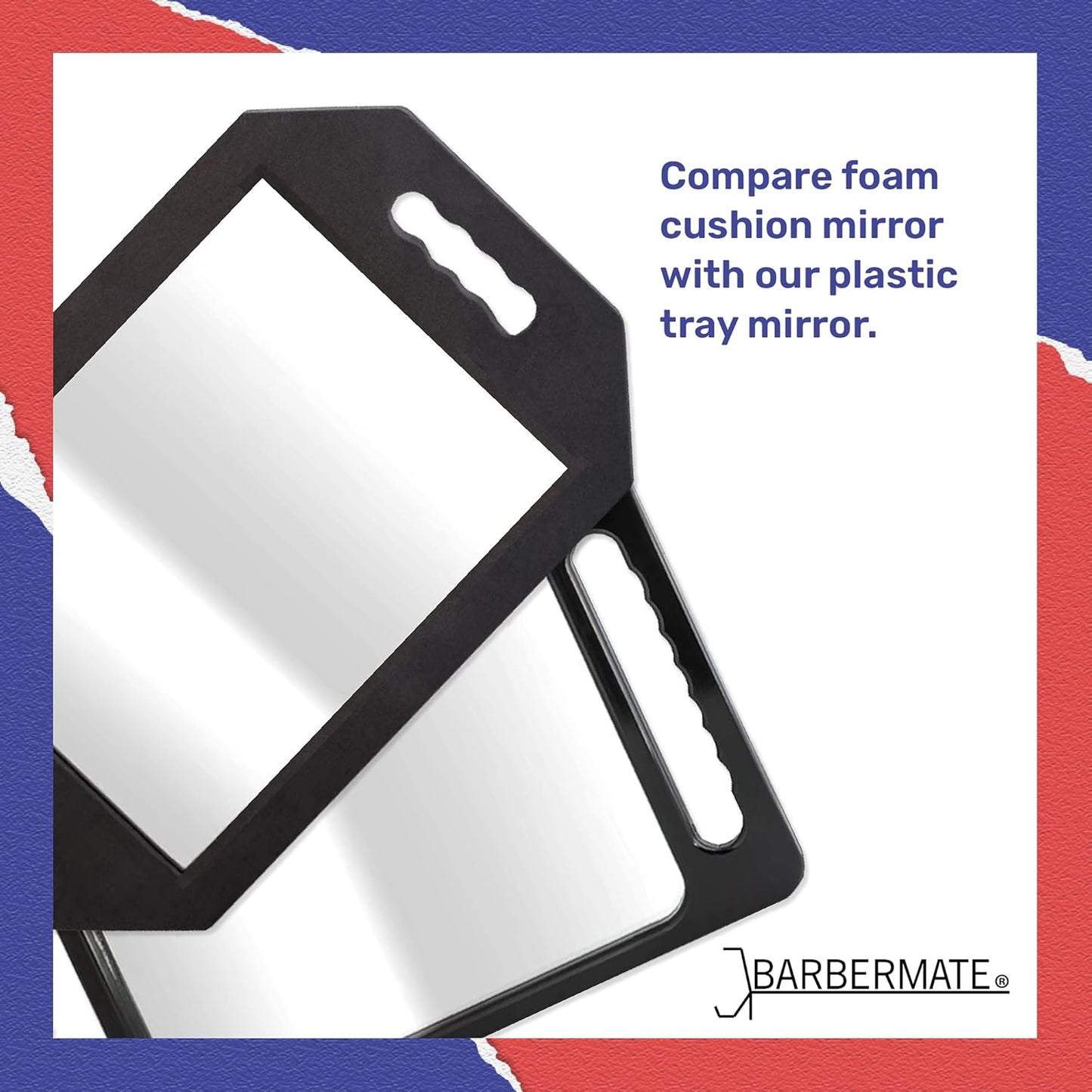 BarberMate Foam Framed Mirror