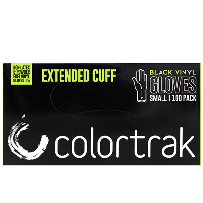 Colortrak Black Vinyl EXTENDED CUFF Gloves