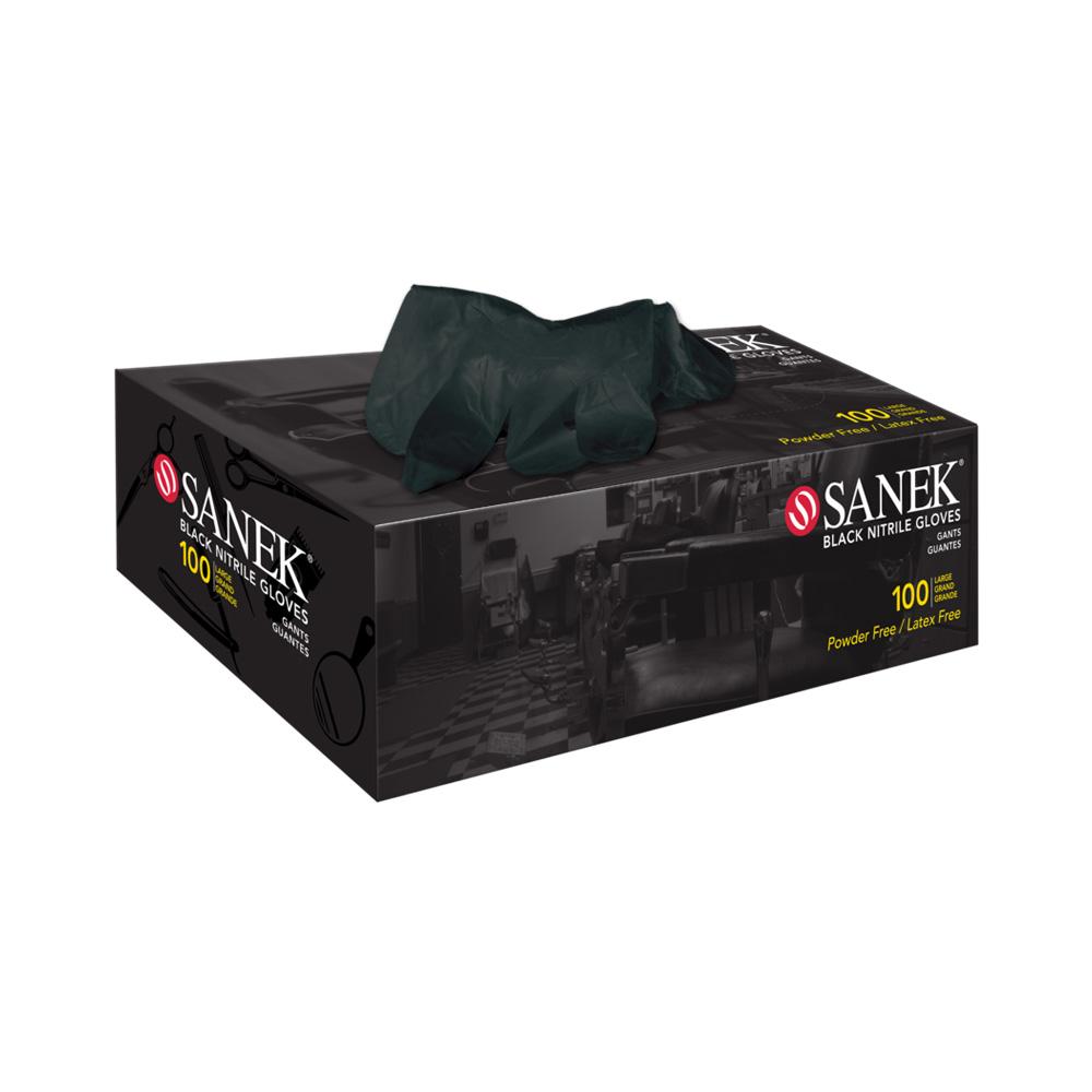 Black Nitrile GlovesSanek Powder Free Nitrile Gloves Black 100/bx