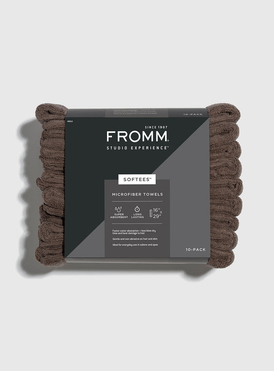 Fromm Softees Microfiber Towels - 10 Pack - Chocolate