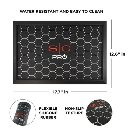 StyleCraft SIC Pro Non Slip Grip Heat Resistant Mat and Station Organizer SC330B