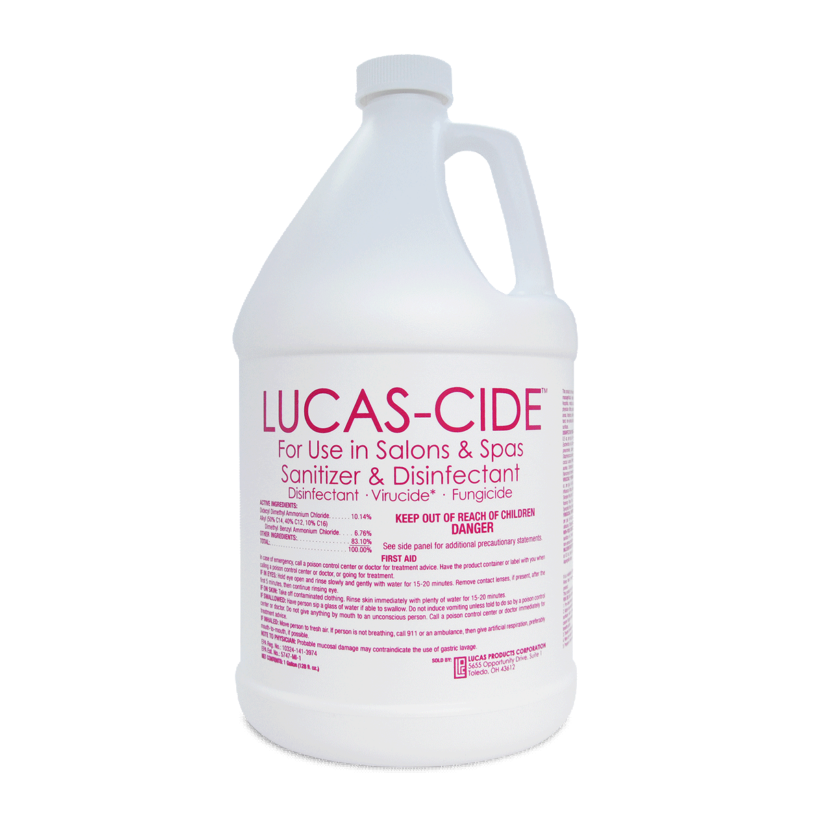 Lucas-Cide Sanitizer & Disinfectant Concentrate Pink Edition